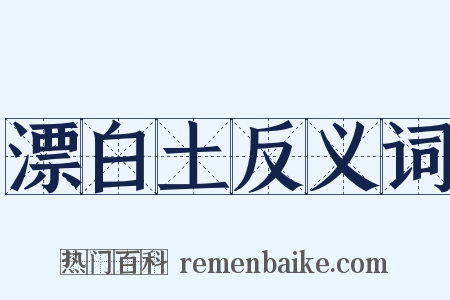 漂白土反义词是什么意思的图片